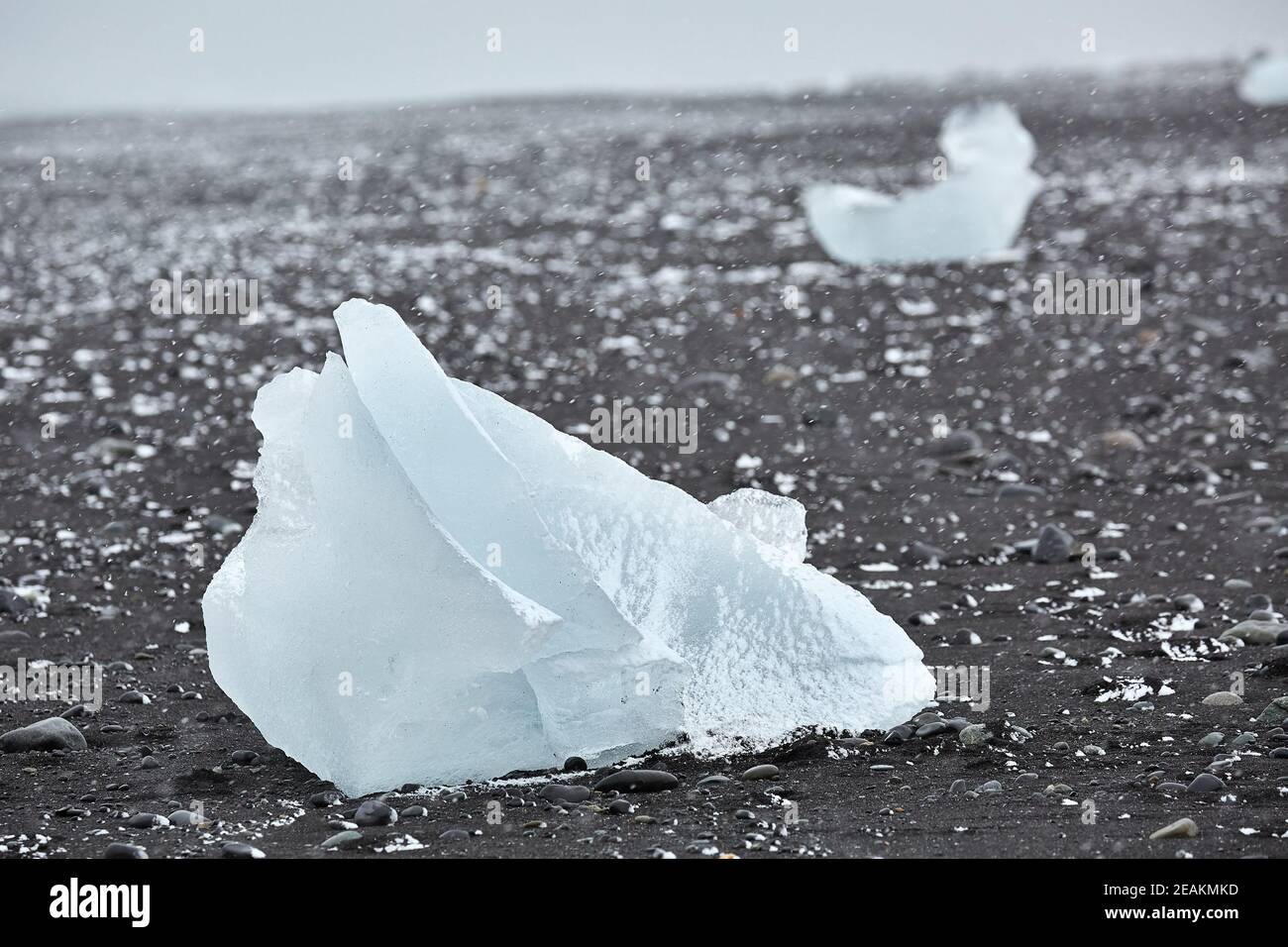 Il lago glaciale in Islanda Foto Stock