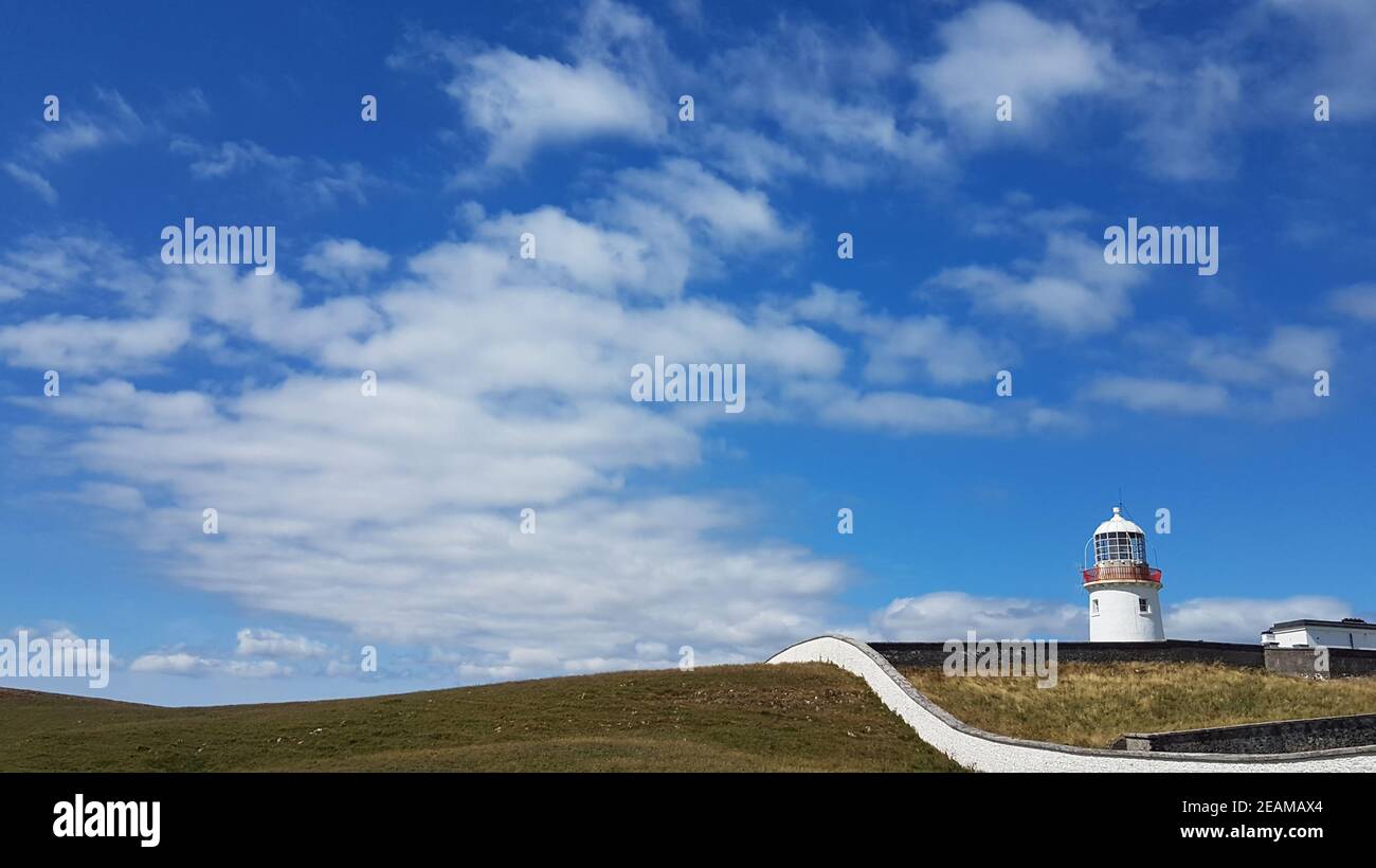 Wild Atlantic Way faro di St Johns Point Foto Stock