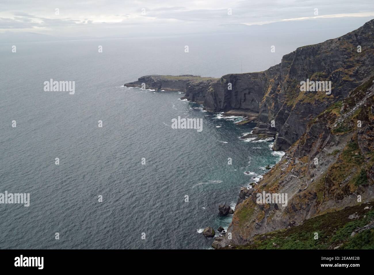 Geokaun montagna e Fogher Cliffs Foto Stock