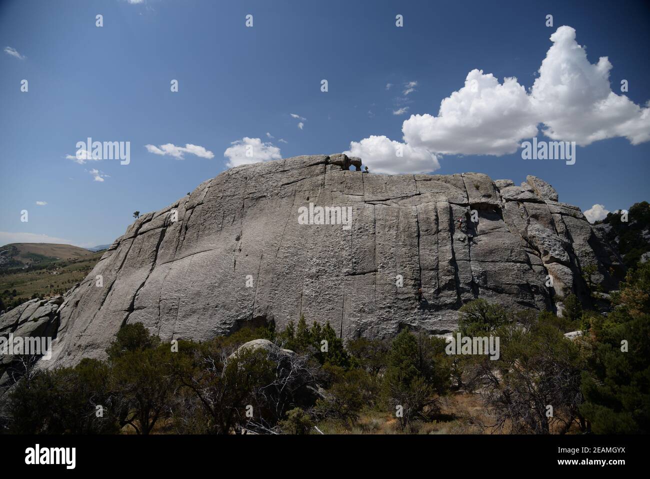 Formazioni rocciose presso la Riserva Nazionale della Città delle rocce in Idaho Foto Stock