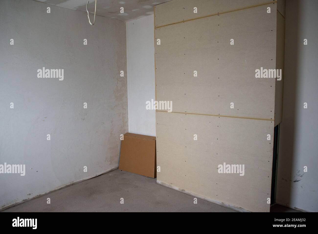 costruzione di una casa, interno incompiuto Foto Stock