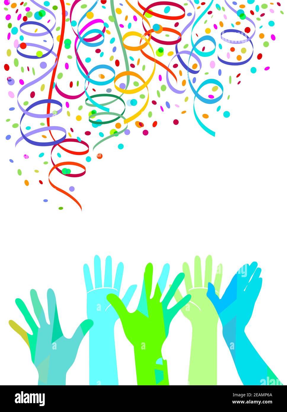 Celebrazione sfondo con confetti, isolato Foto Stock