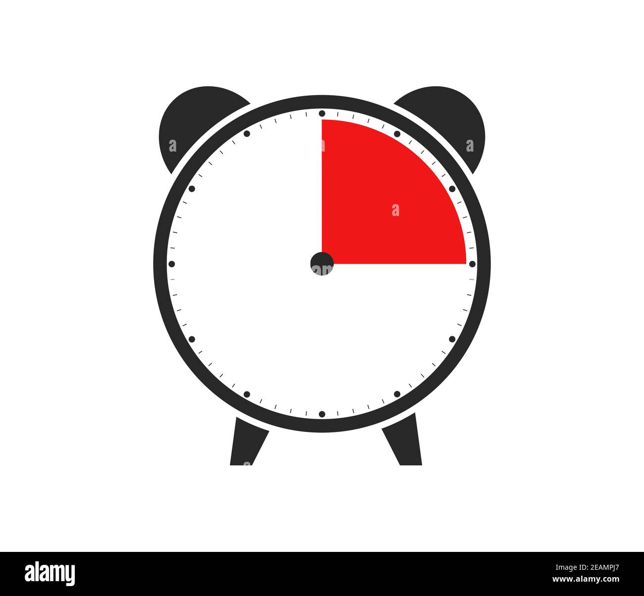3 ore, 15 secondi o 15 minuti - icona sveglia Foto stock - Alamy