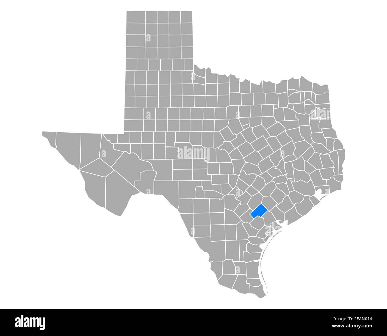 DeWitt sulla mappa di Texas Foto Stock