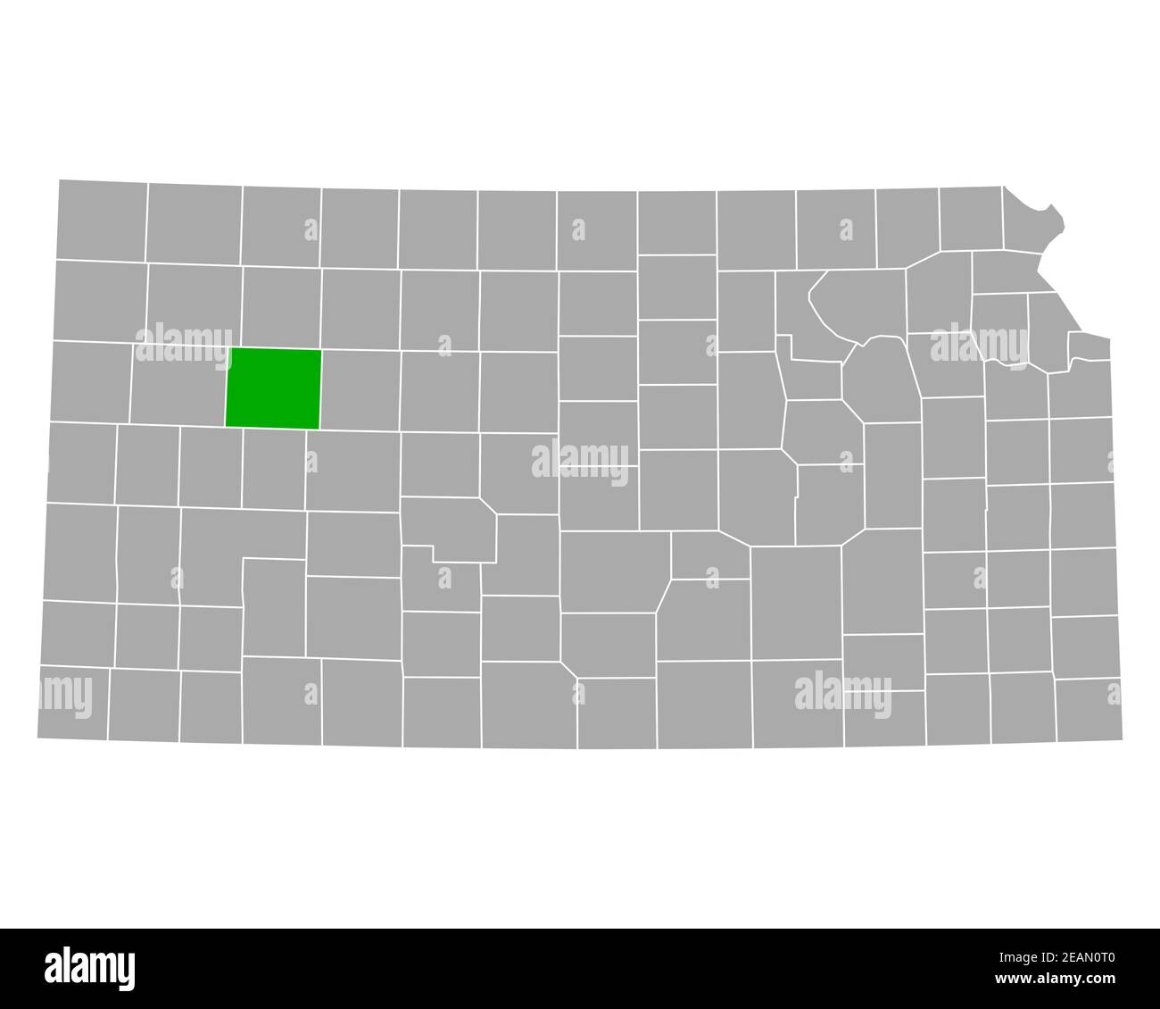 Mappa di Gove in Kansas Foto Stock