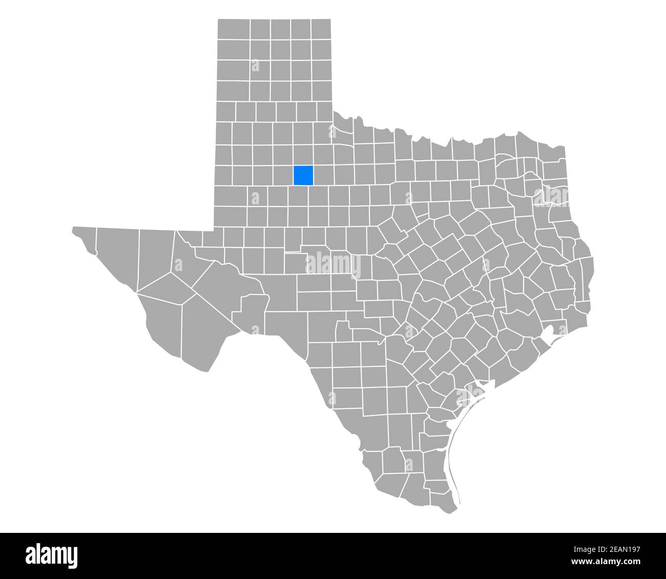 Kent sulla mappa di Texas Foto Stock