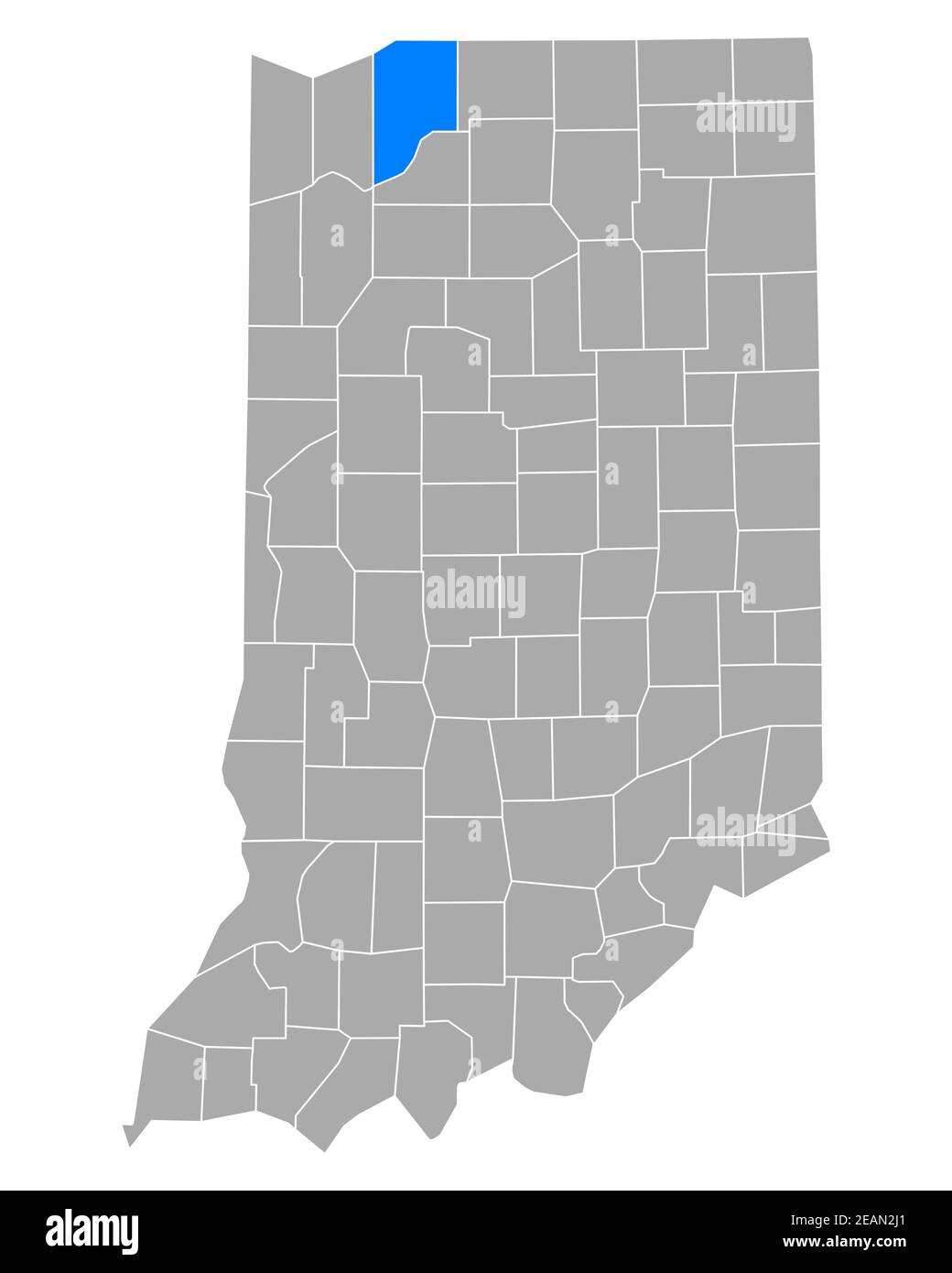 LaPorte sulla mappa di Indiana Foto Stock