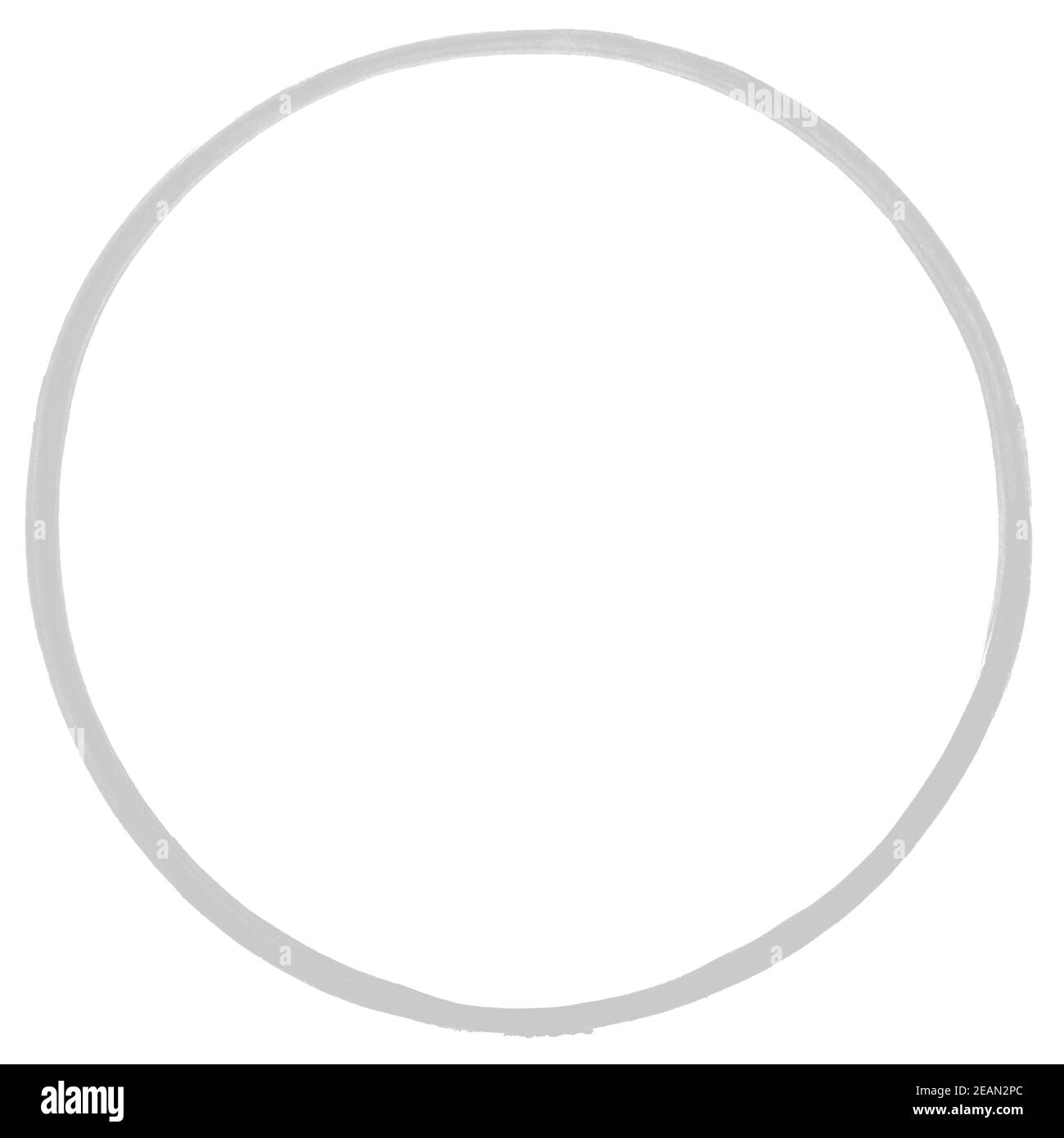 Cerchio di pennello dipinto a mano grigio chiaro Foto Stock