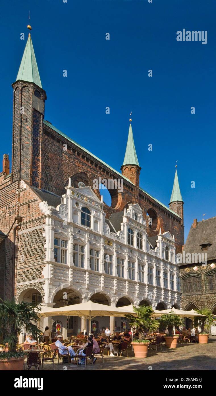 Municipio di Lübeck in Schleswig-Holstein, Germania Foto Stock