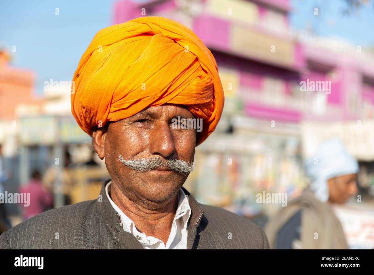 Bikaner India Ritratto di Rajasthani Man Foto Stock