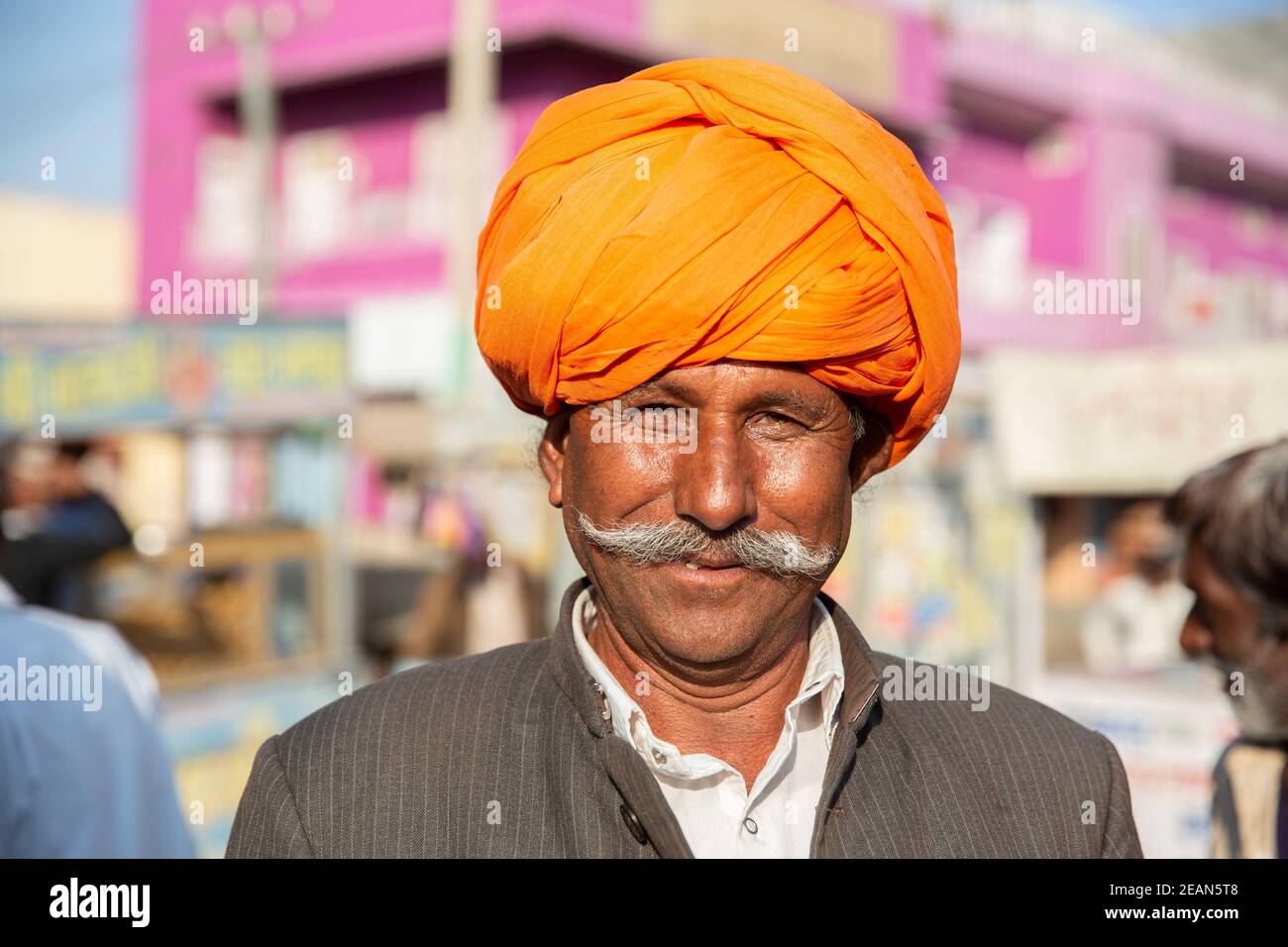 Bikaner India Ritratto di Rajasthani Man Foto Stock