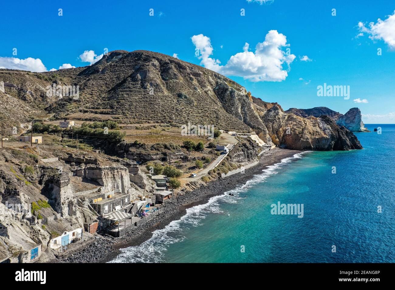 Mesa Pigadia Beach, Santorini, Cicladi, Grecia, Europa Foto Stock