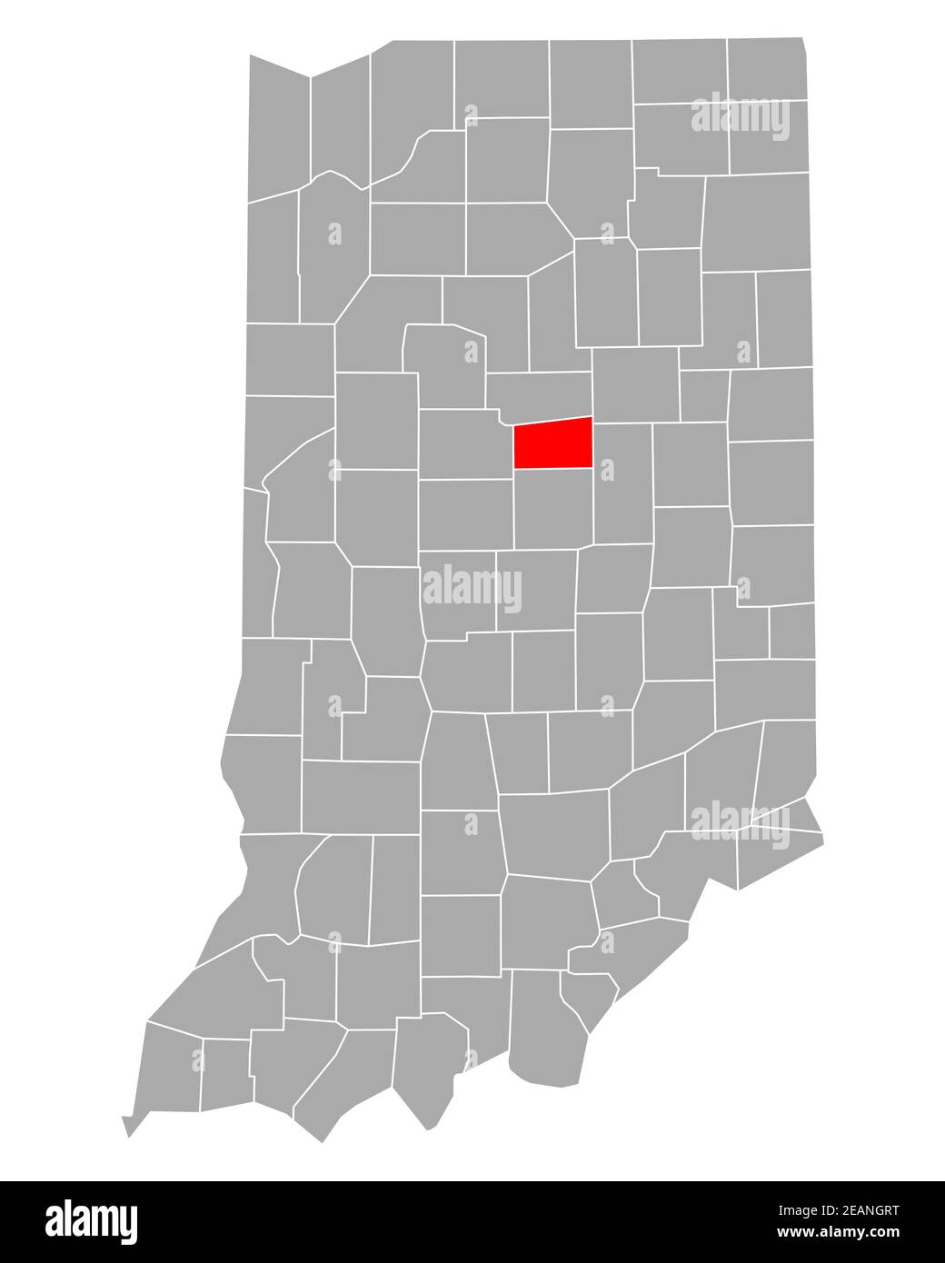 Tipton sulla mappa di Indiana Foto Stock