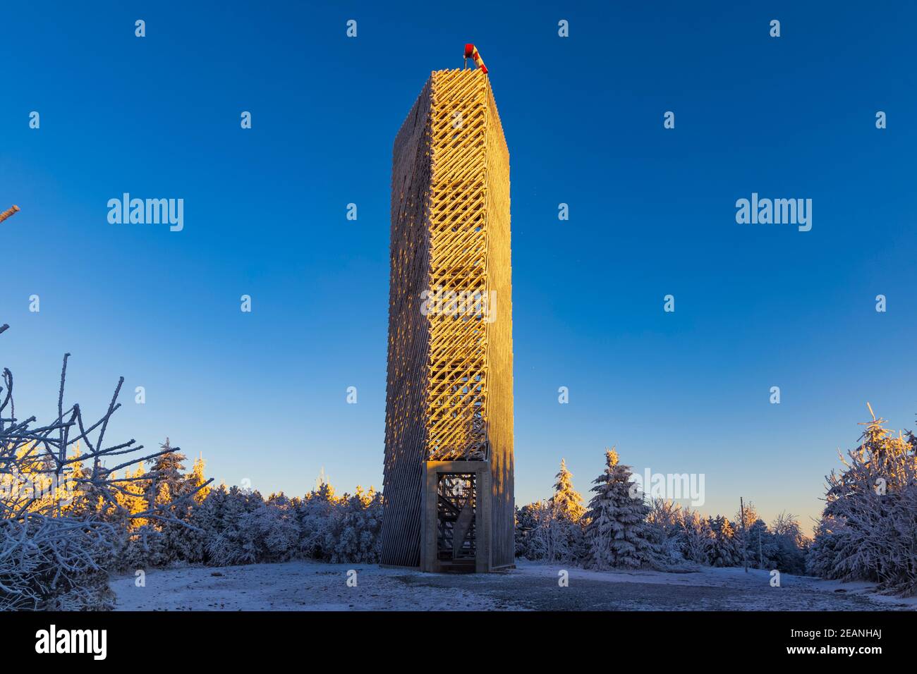 Torre di osservazione, Velka Destna, le montagne Orlicke, Boemia Orientale, Repubblica Ceca Foto Stock