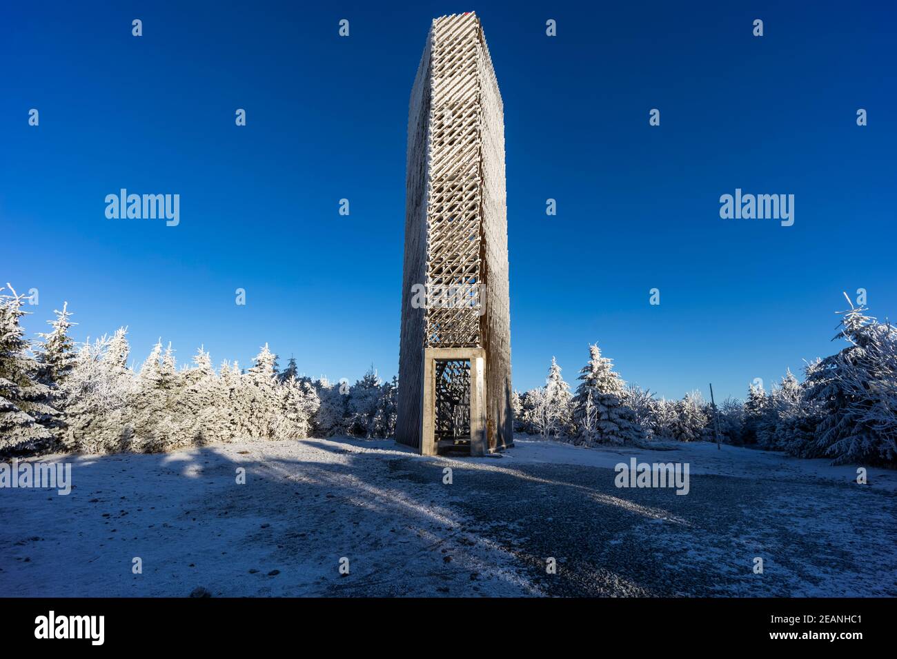 Torre di osservazione, Velka Destna, le montagne Orlicke, Boemia Orientale, Repubblica Ceca Foto Stock