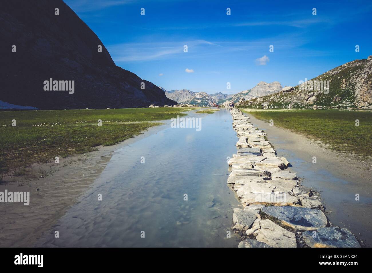 Lago di mucca, Lac des Vaches, nel Parco Nazionale della Vanoise, Francia Foto Stock