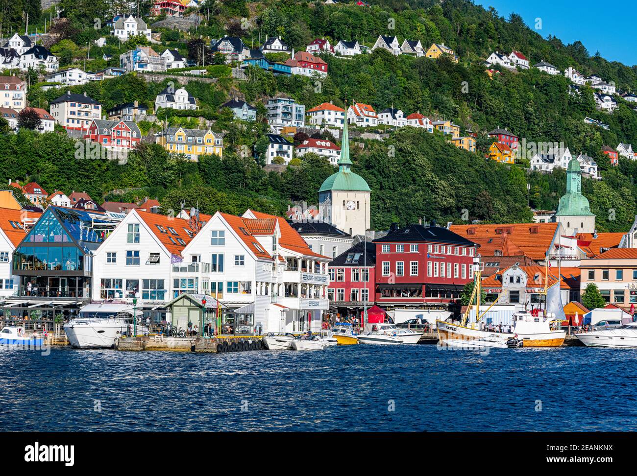 Bryggen, serie di edifici anseatici, patrimonio dell'umanità dell'UNESCO, Bergen, Norvegia, Scandinavia, Europa Foto Stock