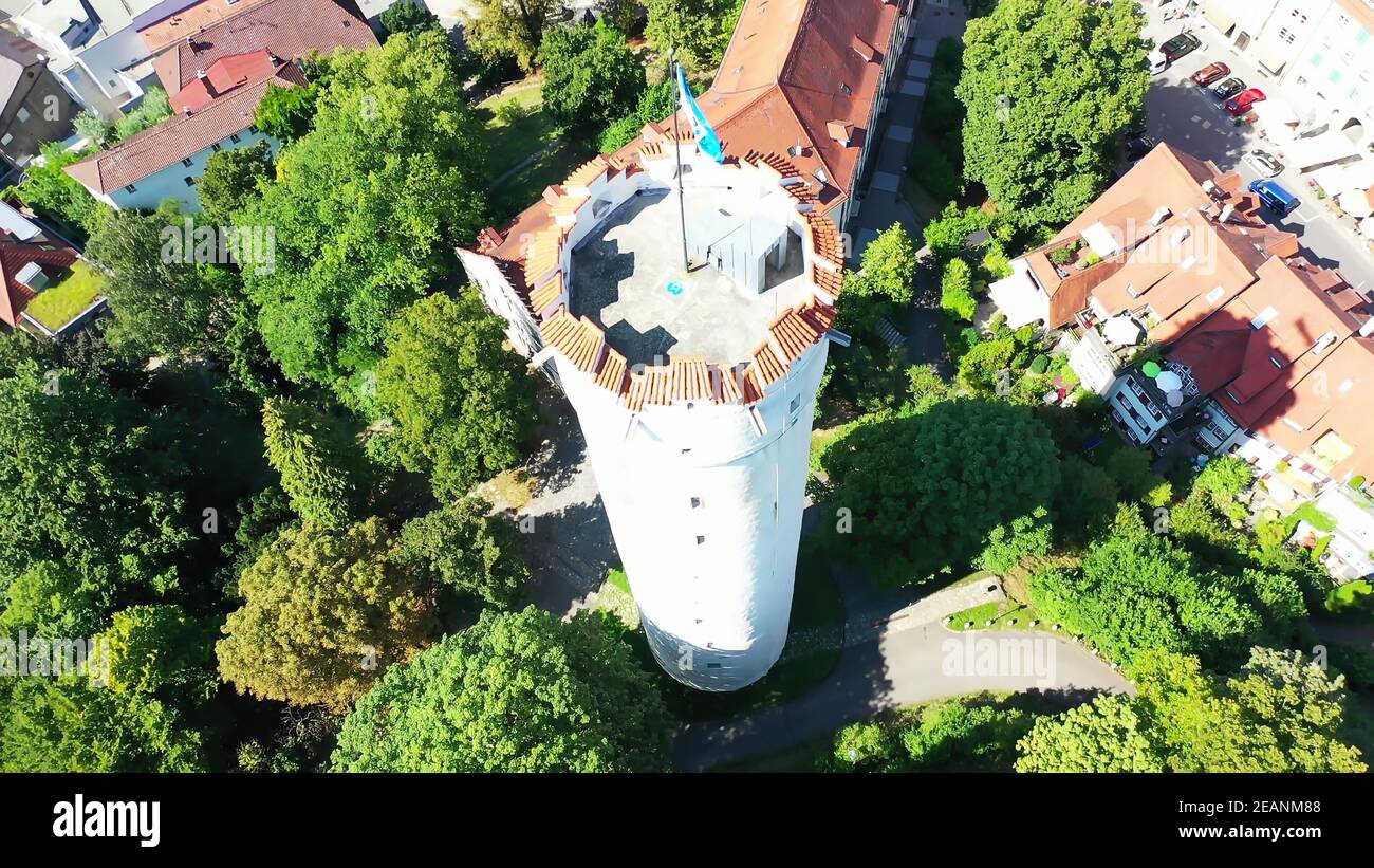 Vista aerea del sacco di farina a Ravensburg Foto Stock