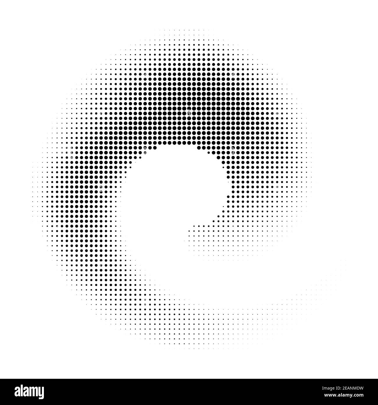 Modello di mezzi toni. Set di punti. Texture punteggiata su sfondo bianco. La sovrapposizione del modello di grunge. Distress Design lineare. Foto Stock