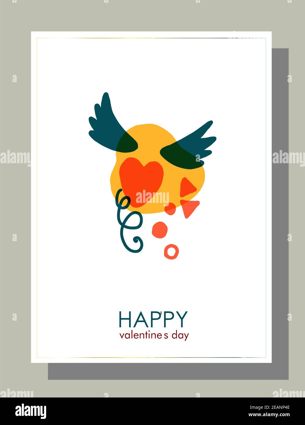 Giornata astratta dei valentines di tendenza per il web background design. Moderna arte vettoriale alla moda Foto Stock