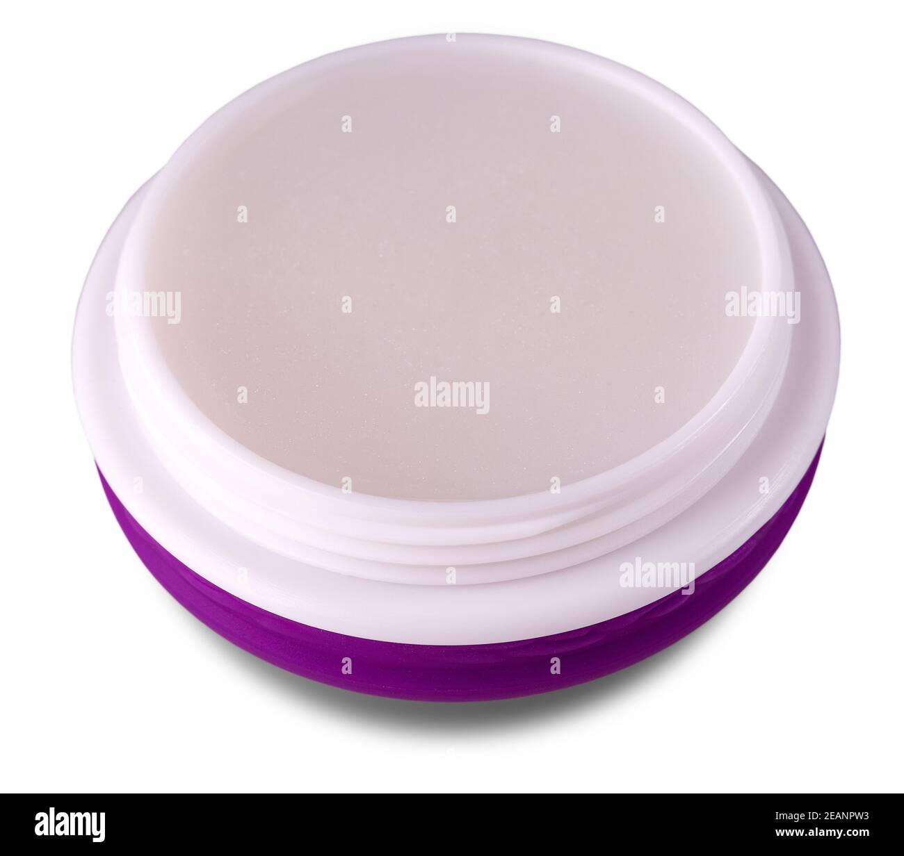 Il primo piano della crema di bellezza su sfondo bianco Foto Stock