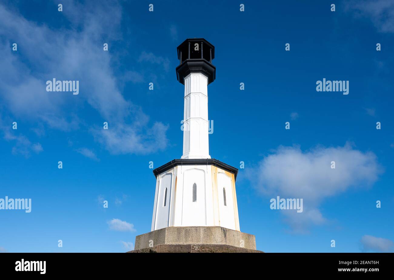 Vecchio faro di ghisa Foto Stock
