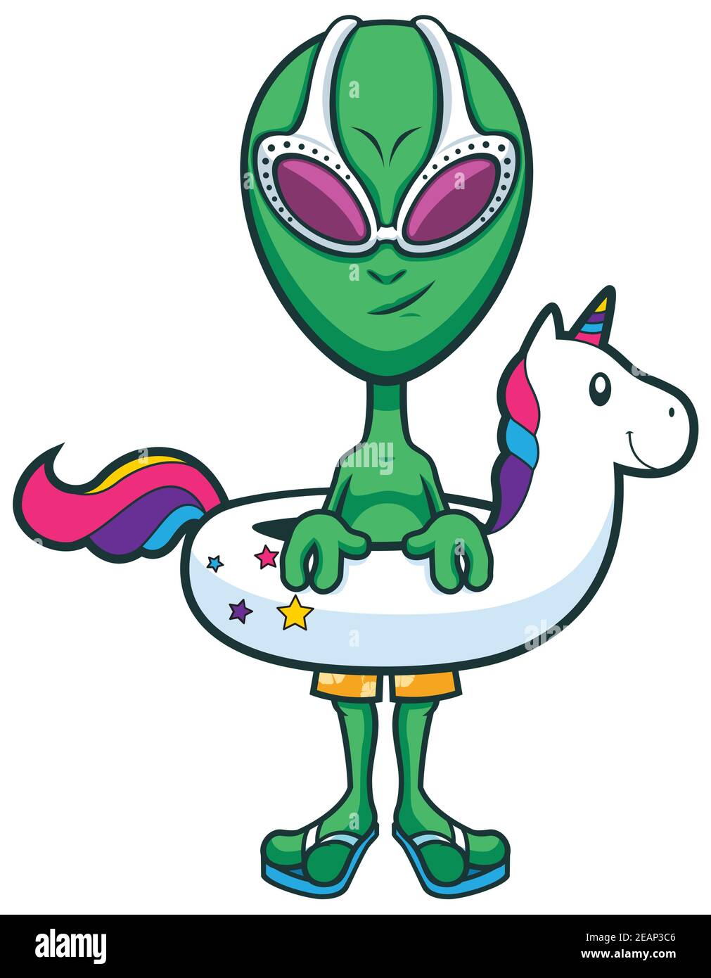 Anello alieno Unicorn Illustrazione Vettoriale