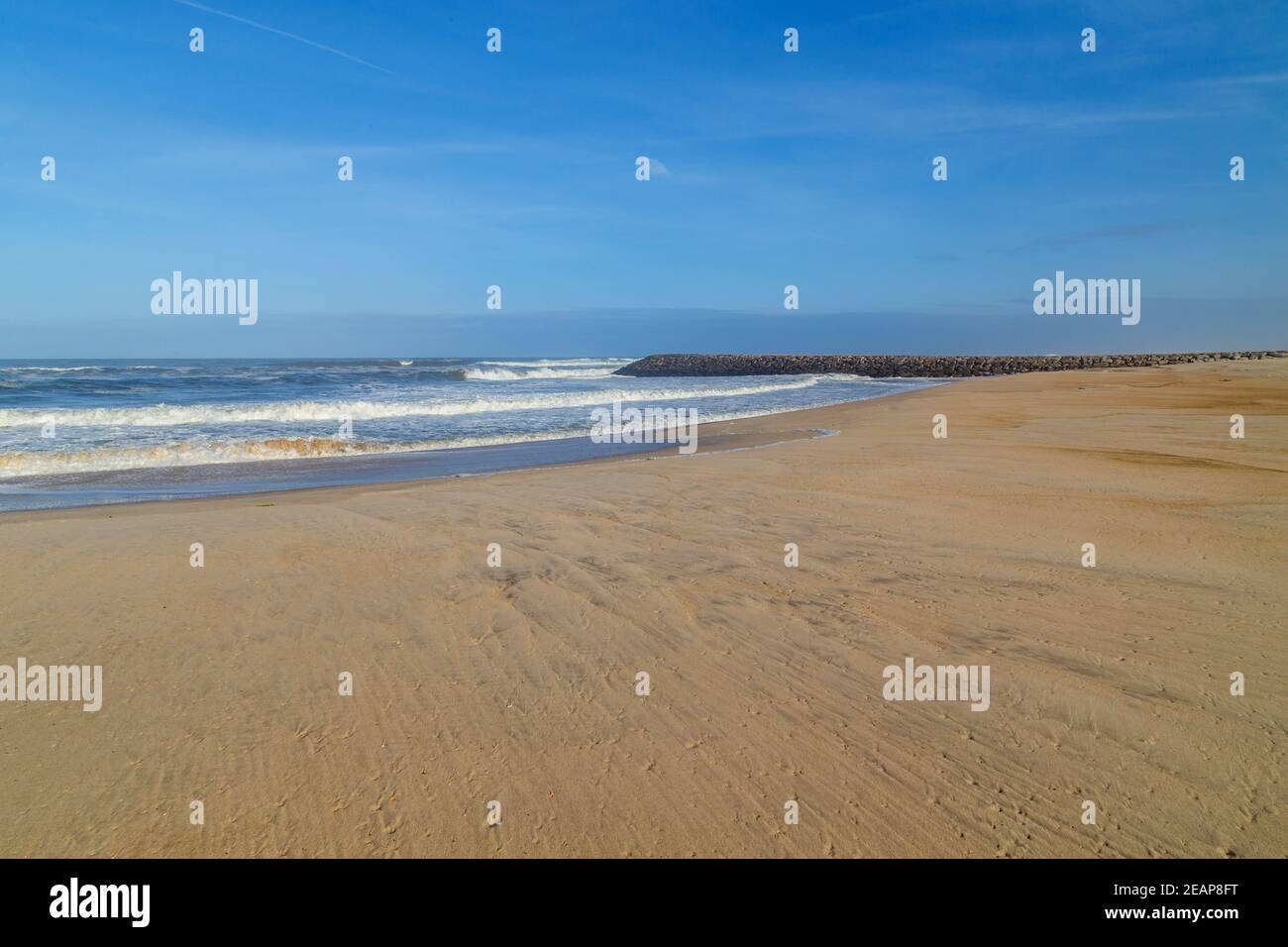 Bellissima spiaggia a Figueira da Foz Foto Stock