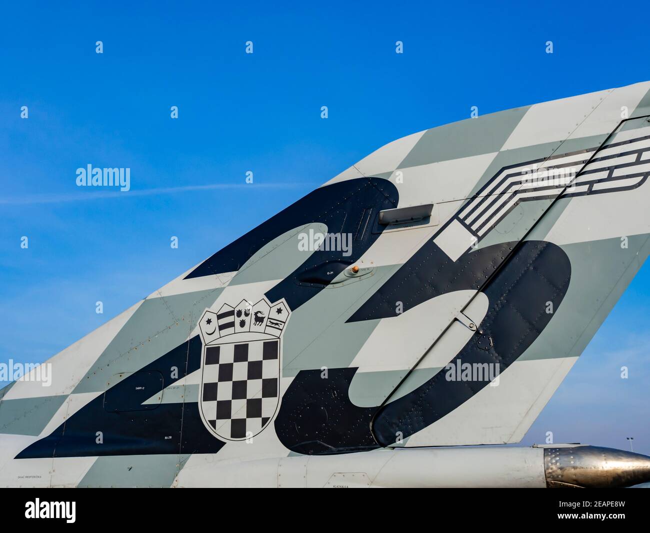 Croato MiG21 BIS D 116 25 anni di numero HRZ marcatura Foto Stock