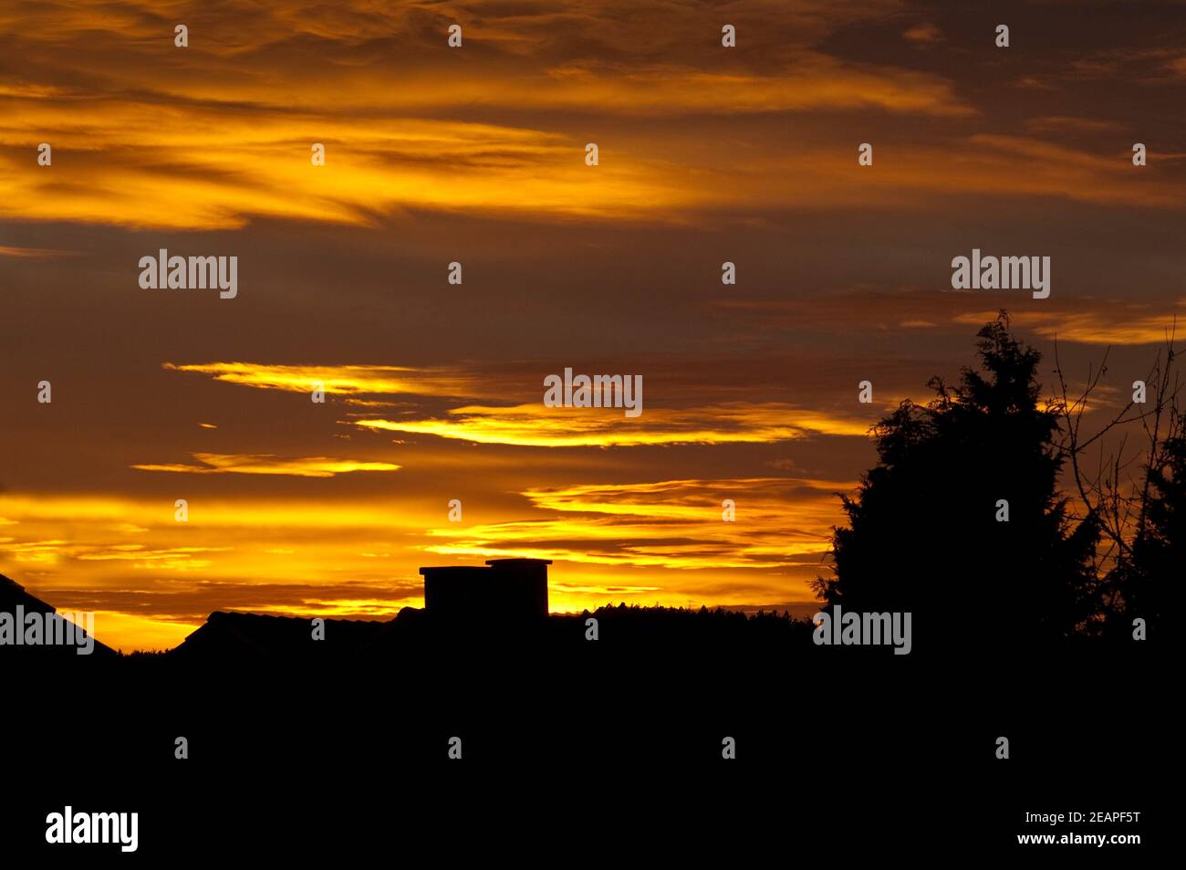 Sonnenuntergang, "Abendrot" Foto Stock