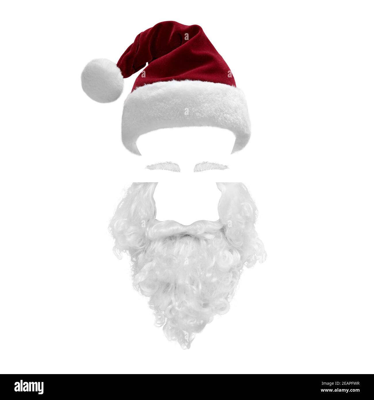 Cappello e barba di Babbo Natale per il buon Natale Foto stock - Alamy