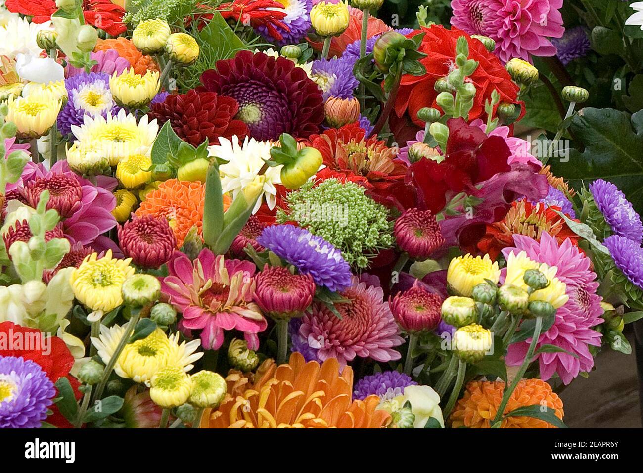 Blumenmarkt, Blumenstrauss Foto Stock