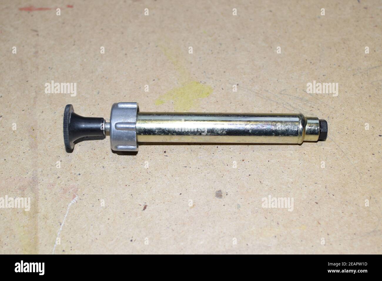 Pistone per pompare aria in un cannello Foto Stock