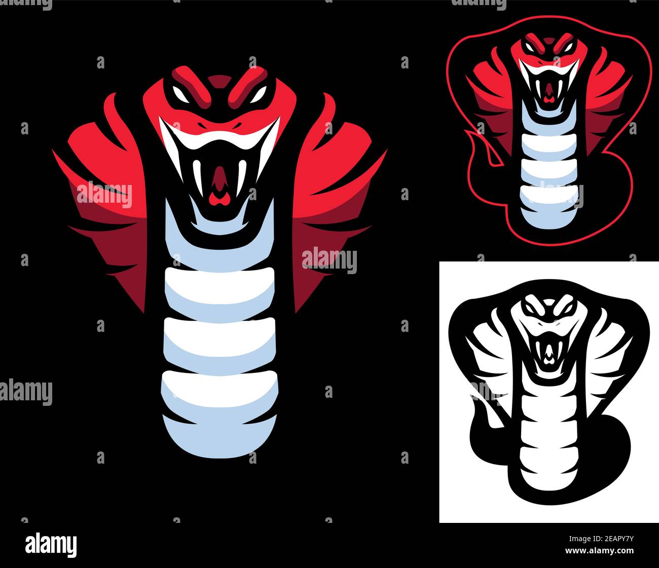 Red Cobra Mascot Illustrazione Vettoriale