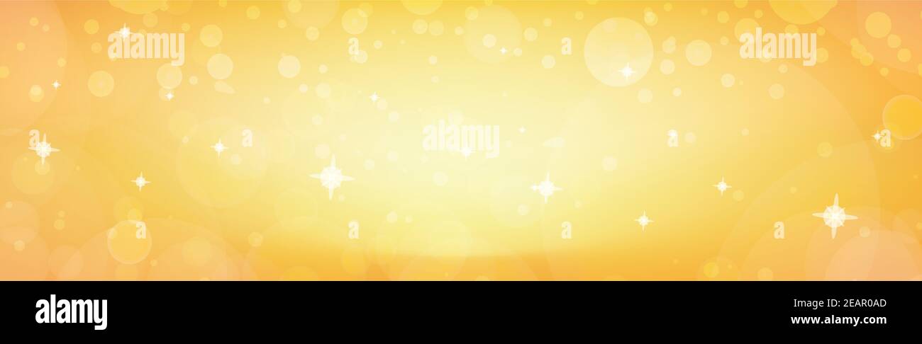 Bokeh blurry multicolore su sfondo giallo Foto Stock