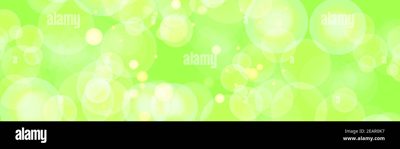Bokeh blurry multicolore su sfondo verde Foto Stock