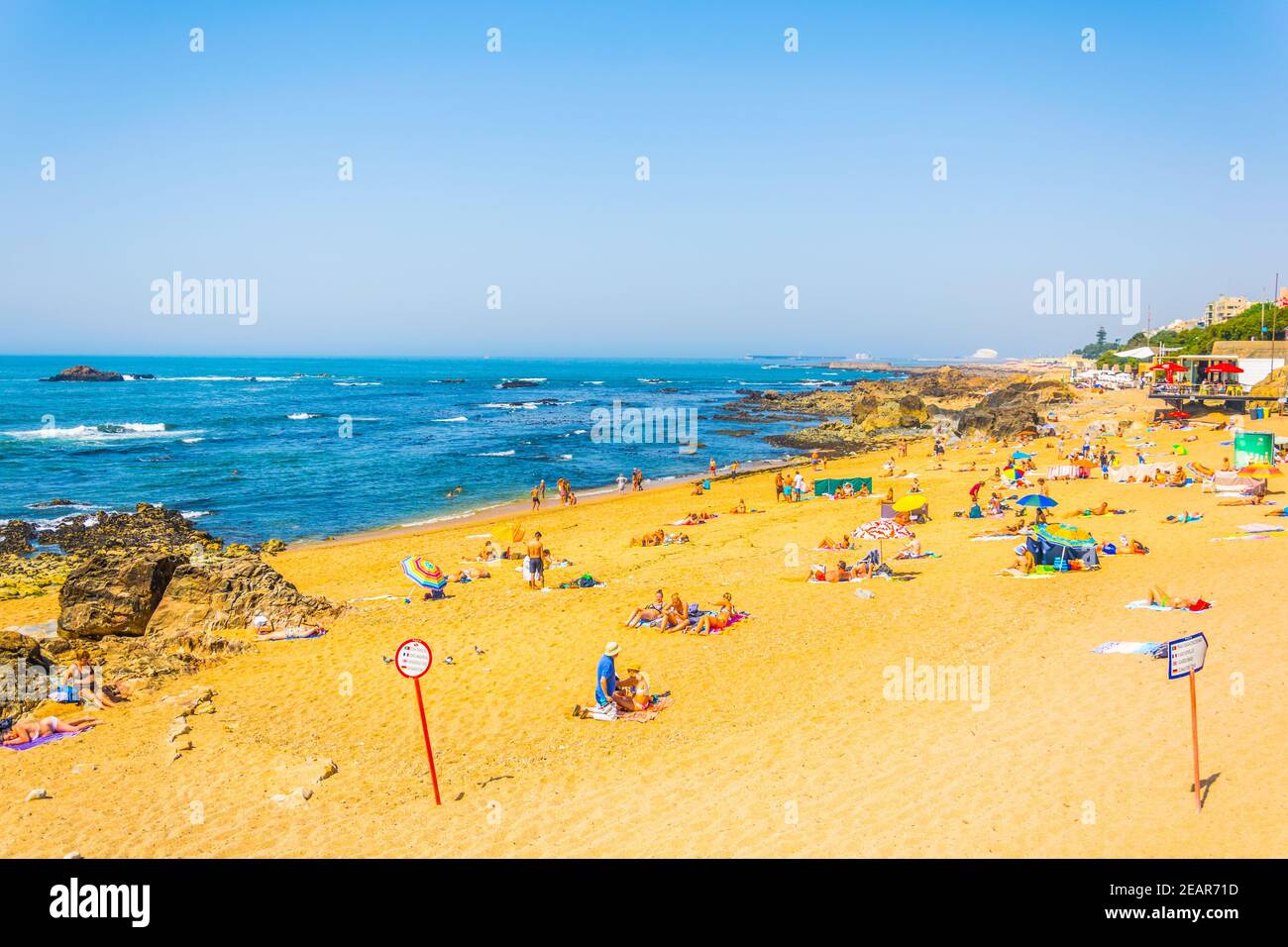 Carneiro e dos ingleses spiagge vicino Porto, Portogallo. Foto Stock