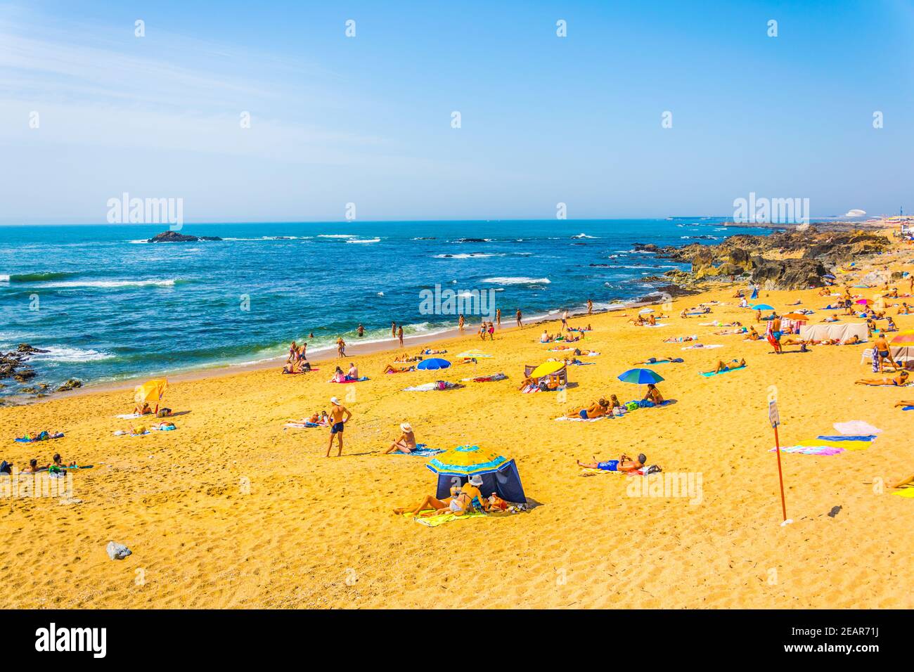 Carneiro e dos ingleses spiagge vicino Porto, Portogallo. Foto Stock