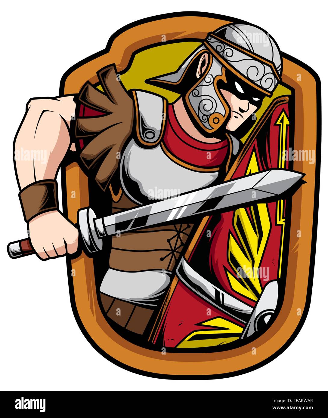 Mascotte Legionnaire Soldier Illustrazione Vettoriale