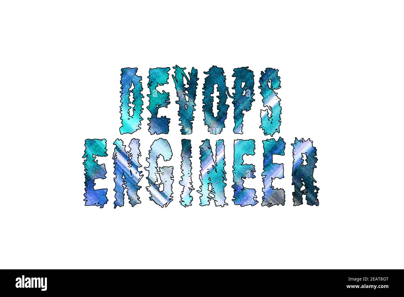 Ingegnere DevOps, Banner, Poster e Sticker, con tracciato di ritaglio Foto Stock