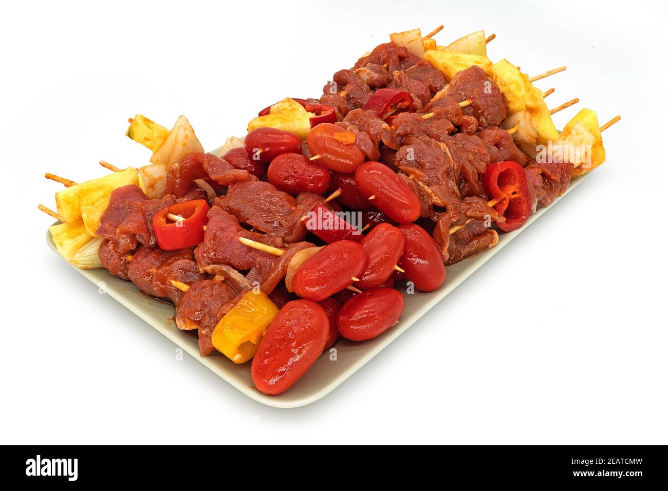 Carne barbecue su bastone Foto Stock