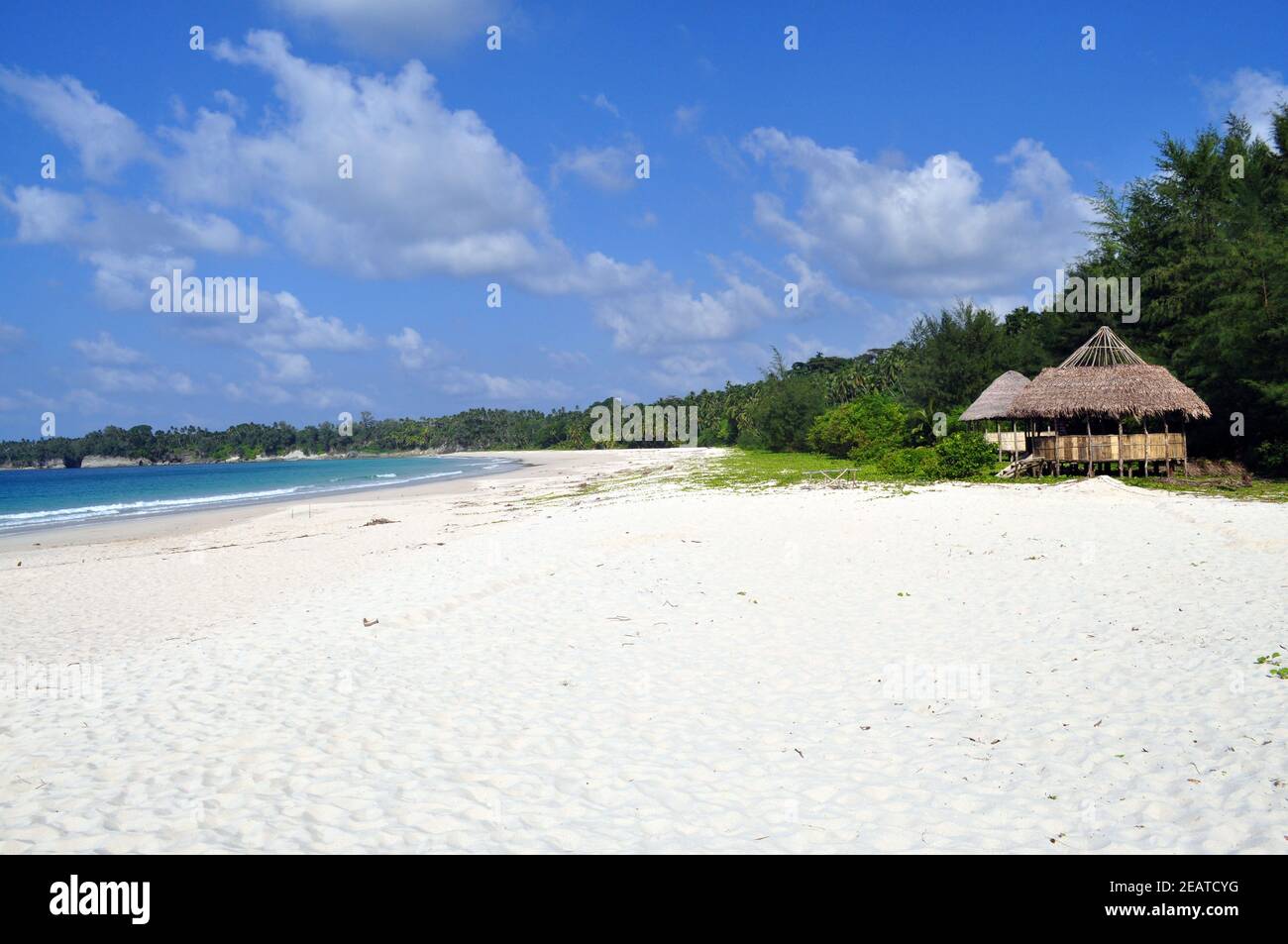 Una spiaggia tropicale di picturesque​ nelle Isole Andamane e Nicobar, India, Asia. Foto Stock