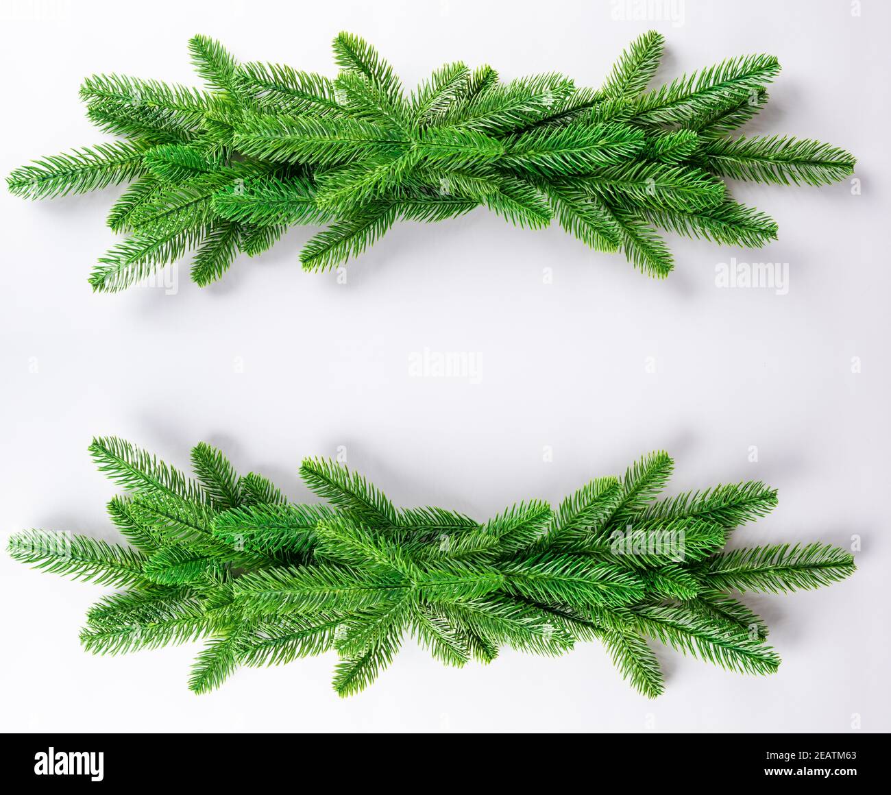 Natale vacanza garland abete ramo di confine Foto Stock