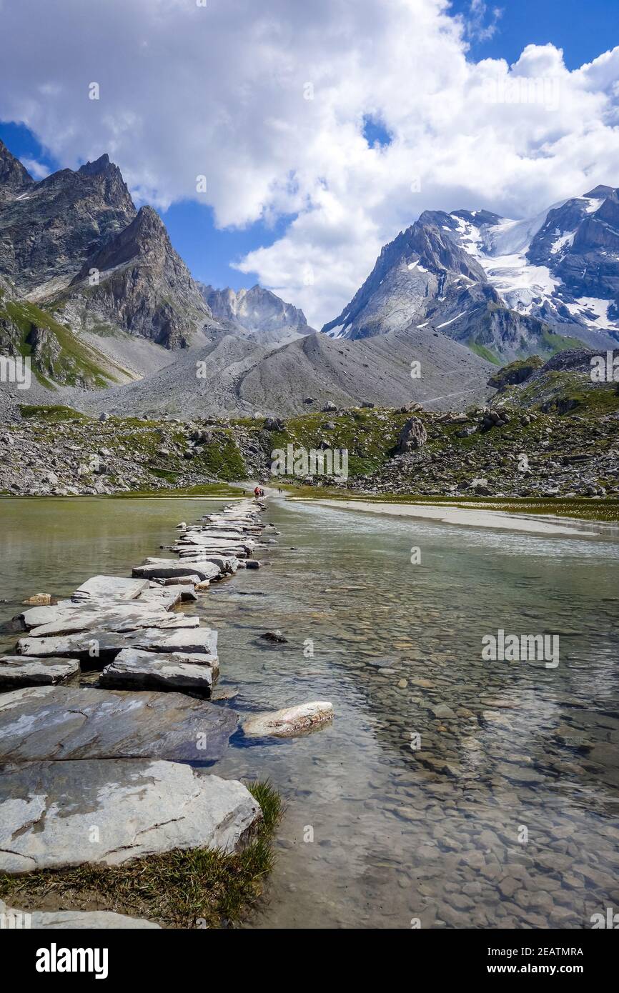 Lago di mucca, Lac des Vaches, nel Parco Nazionale della Vanoise, Francia Foto Stock