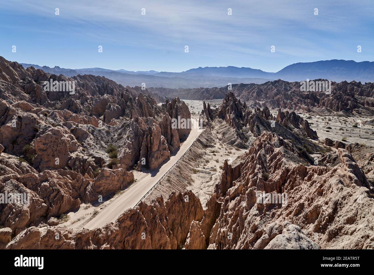 Quebrada de las Flechas è un viaggio panoramico nel deserto tra salta e cafayate lungo la famosa Ruta 40 con uno splendido paesaggio arido nel deserto. È un popolare Foto Stock