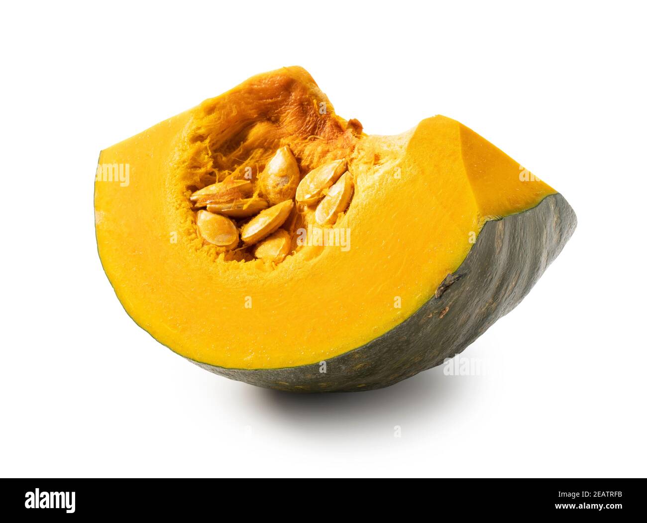 La zucca su sfondo bianco Foto Stock