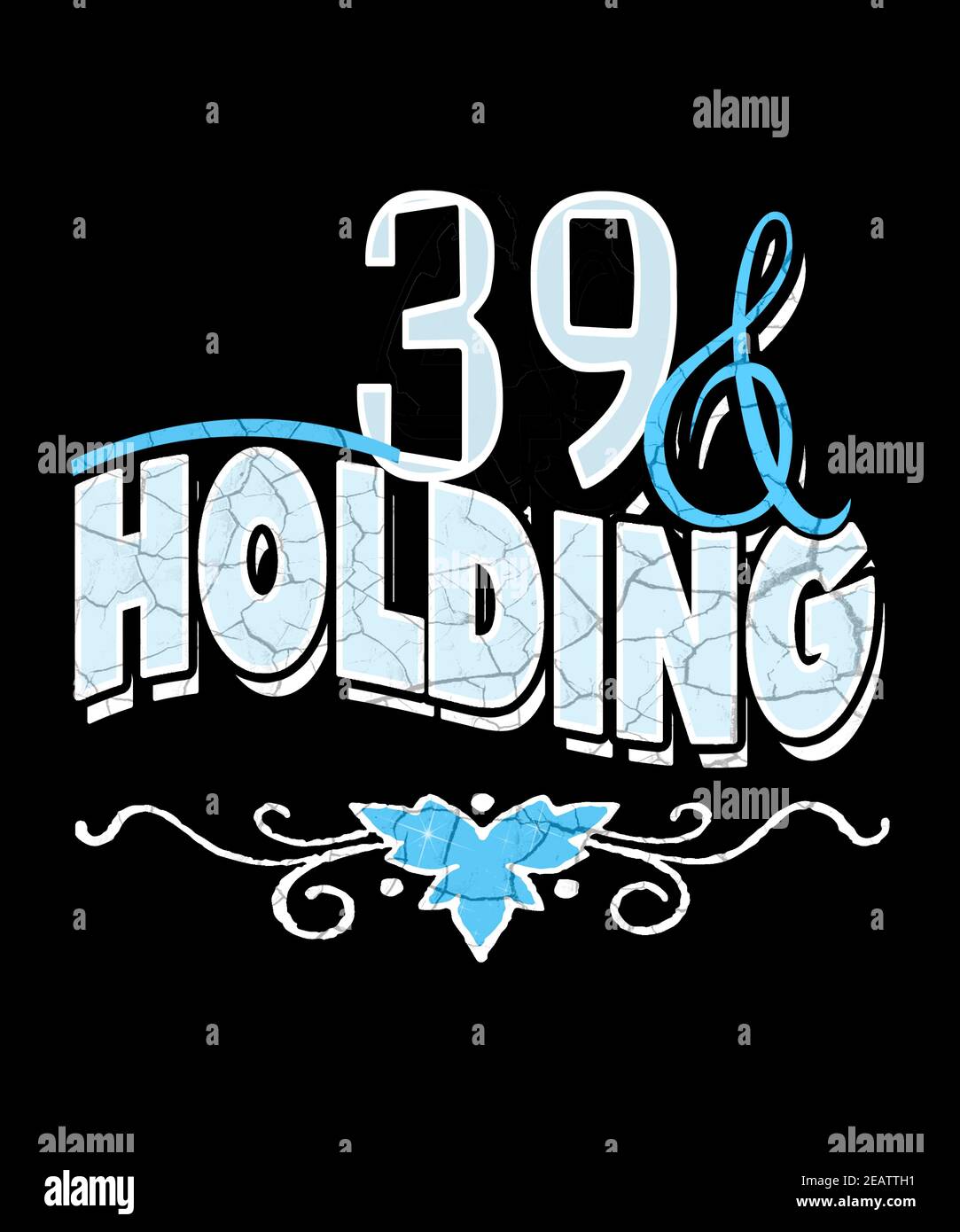 39 e un grafico per i bambini di 39 anni o di 40 anni che rifiutano di invecchiare ulteriormente a metà vita. Foto Stock