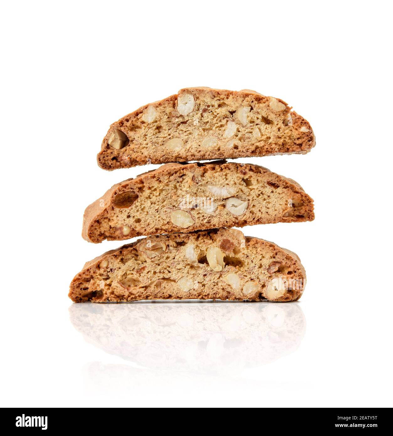 Biscotto alla mandorla, biscotti cantuccini, tradizionale Natale italiano, biscotti secchi di Capodanno Foto Stock