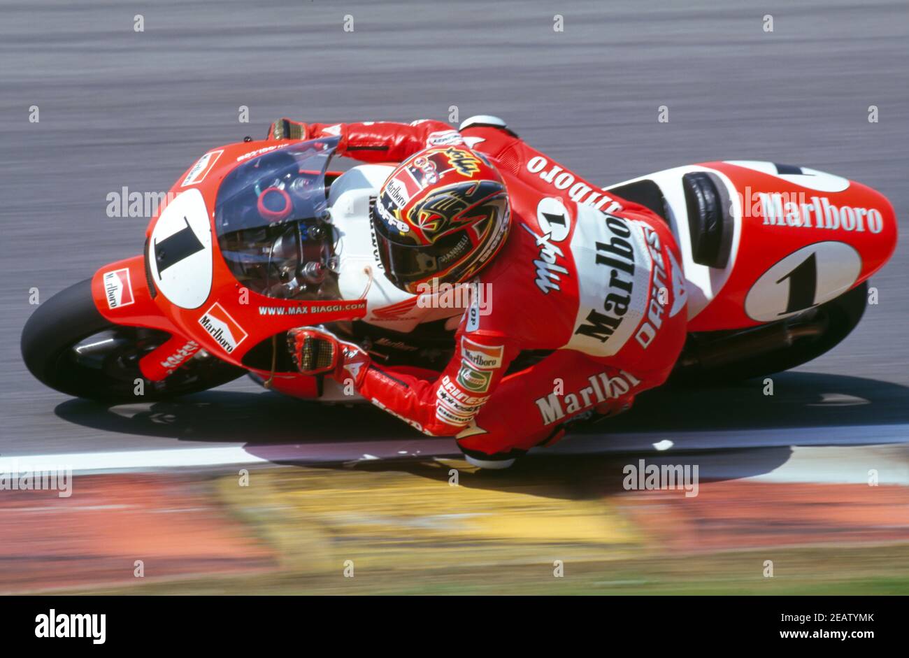 Max Biaggi (ITA, Honda NSR 250, GP Italia 1997, Mugello. Foto Stock
