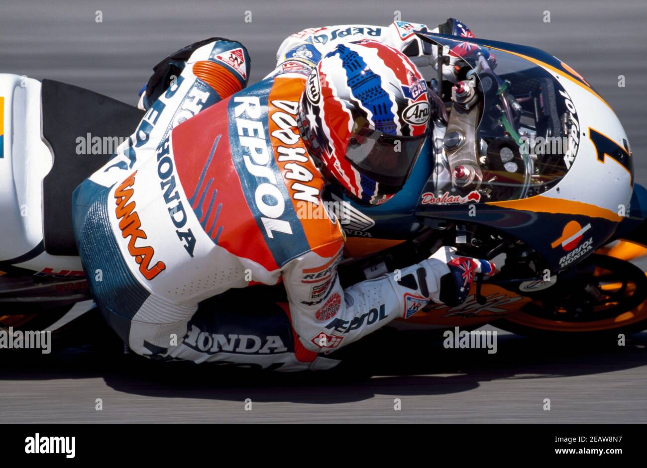 Michael Doohan,(AUST), Honda 500, GP 1998, circuito del Mugello Foto Stock